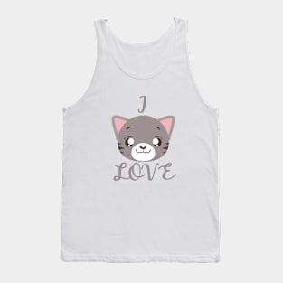 I LOVE CATS, COOL Tank Top